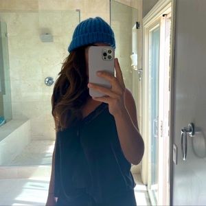 Blue Knit Beanie